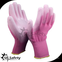 SRSAFETY gants de travail rose femme jardin gants PU colorés